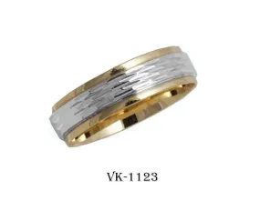 18k Solid Gold Elegant Ladies Modern Shiny Satin Flat Band 6MM Ring VK1123v