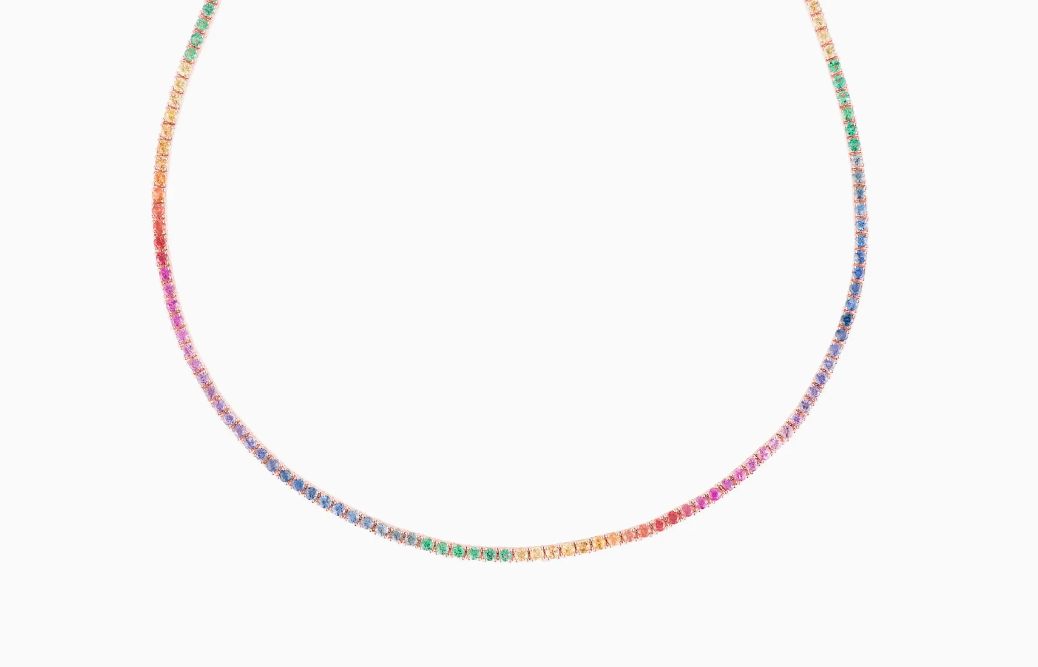 5.00ct Rainbow Tennis Necklace