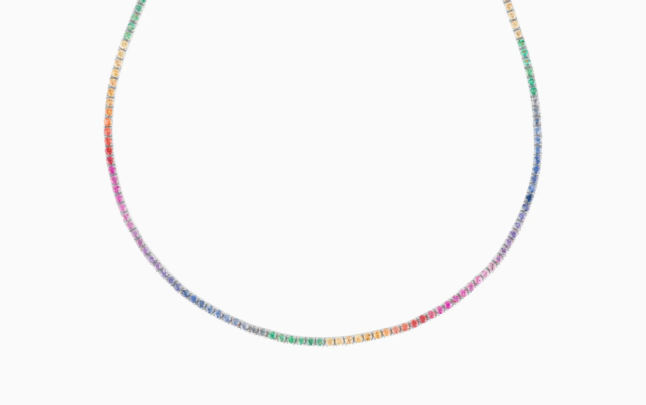 5.00ct Rainbow Tennis Necklace