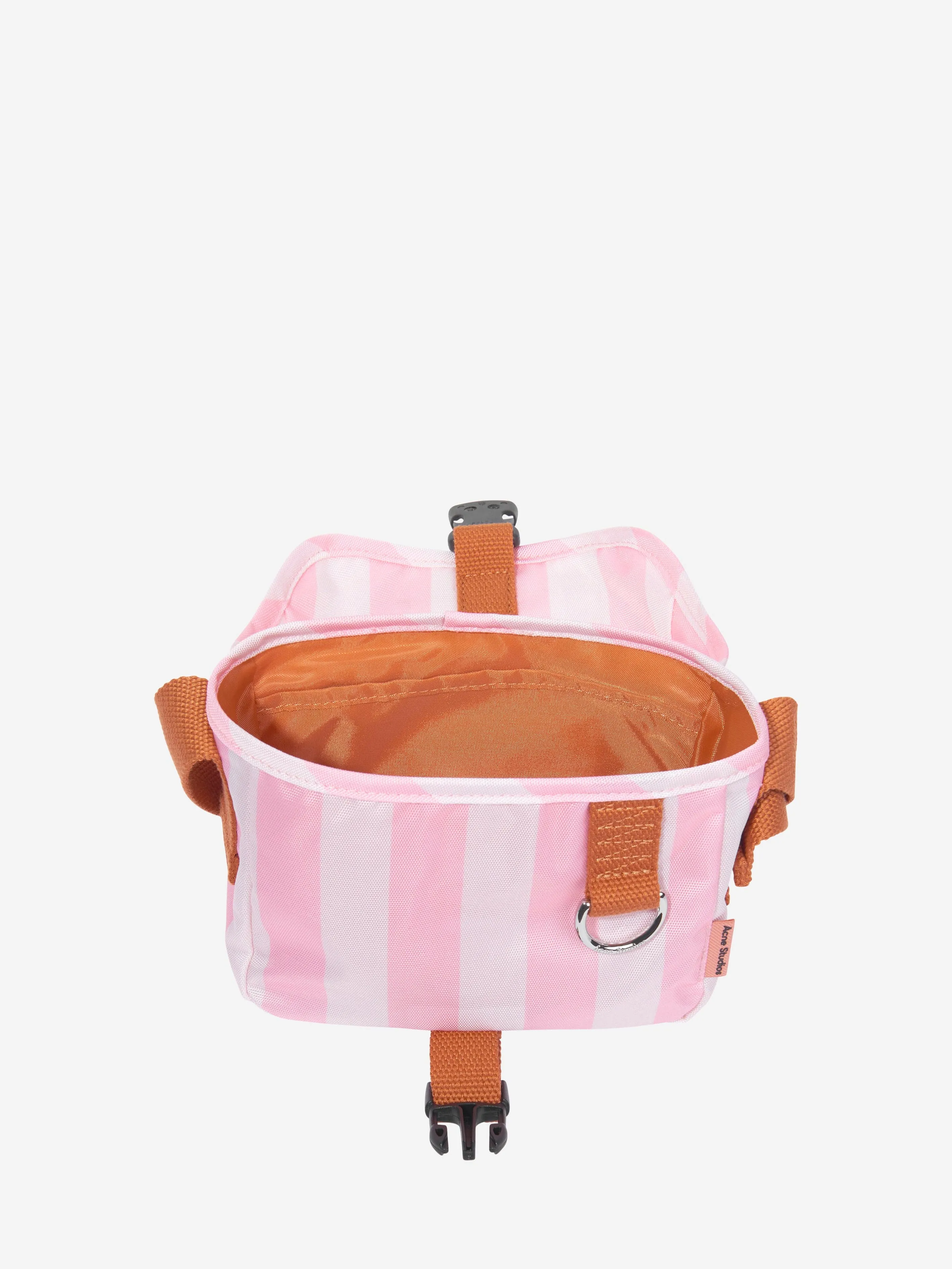 Acne Studios Kids Striped Messenger Bag in Pink