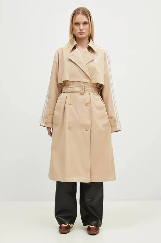 adidas Originals trench coat Adicolor women’s beige color IZ0382