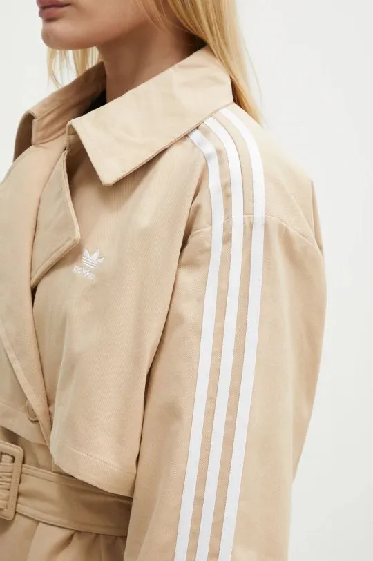 adidas Originals trench coat Adicolor women’s beige color IZ0382