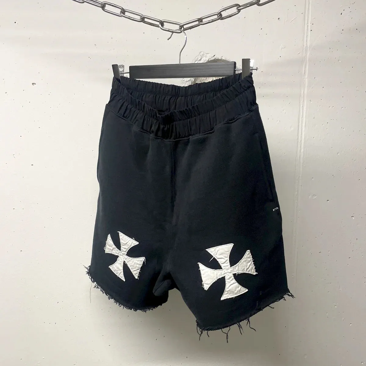 ASKYURSELF - RAW CROSS FLEECE SHORTS