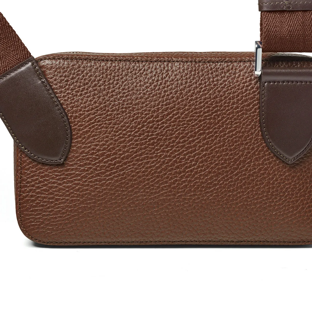 ASPINAL OF LONDON ONLINE EXCLUSIVE Reporter Compact Grained Leather Crossbody Bag - Tobacco