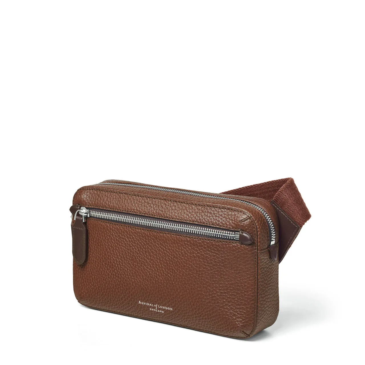 ASPINAL OF LONDON ONLINE EXCLUSIVE Reporter Compact Grained Leather Crossbody Bag - Tobacco