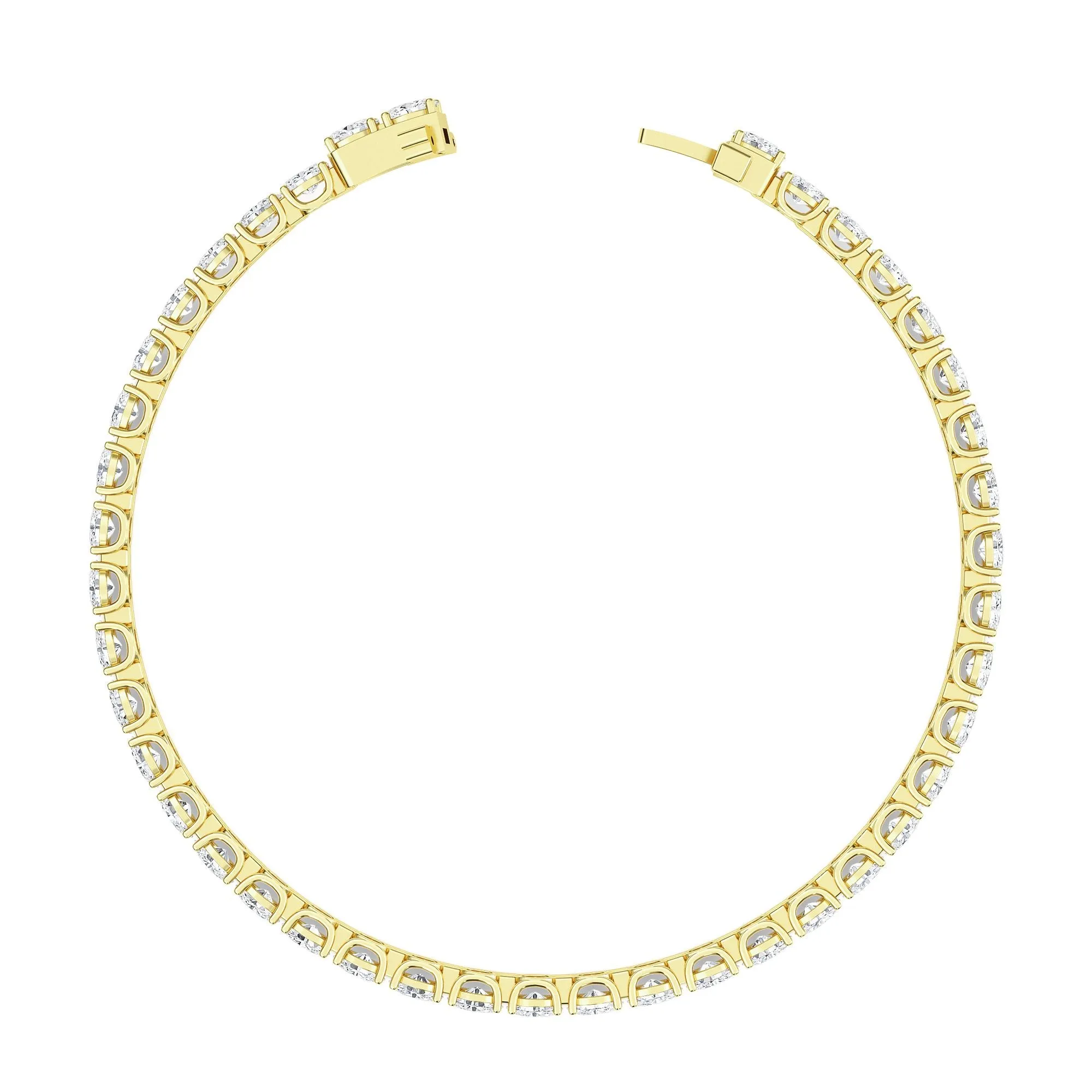 AUTRE - 14k Yellow Gold 7.00ct Lab Grown Diamond Oval Tennis Bracelet