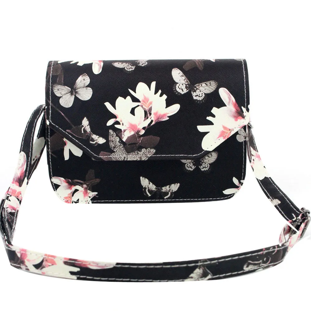 Bags Handbags Women Famous s Butterfly Flower Print PU Leather Shoulder Messenger Bag bolsos femenina