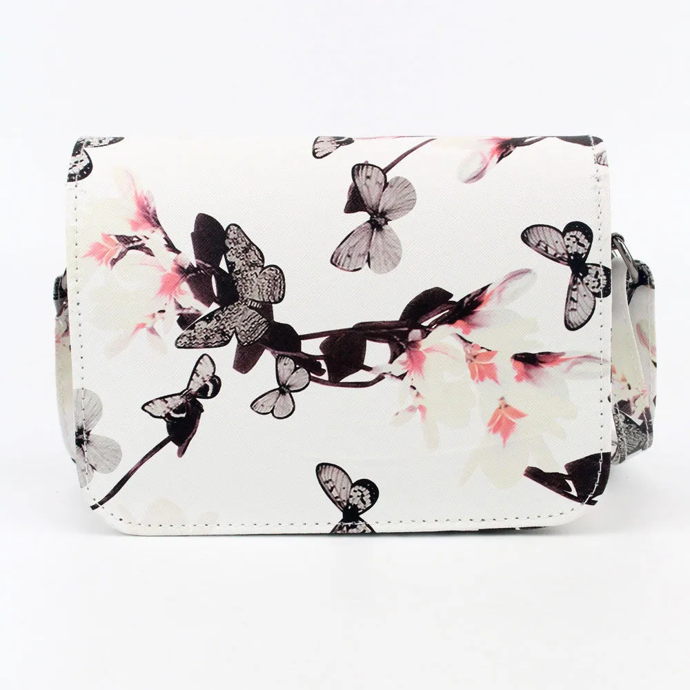 Bags Handbags Women Famous s Butterfly Flower Print PU Leather Shoulder Messenger Bag bolsos femenina