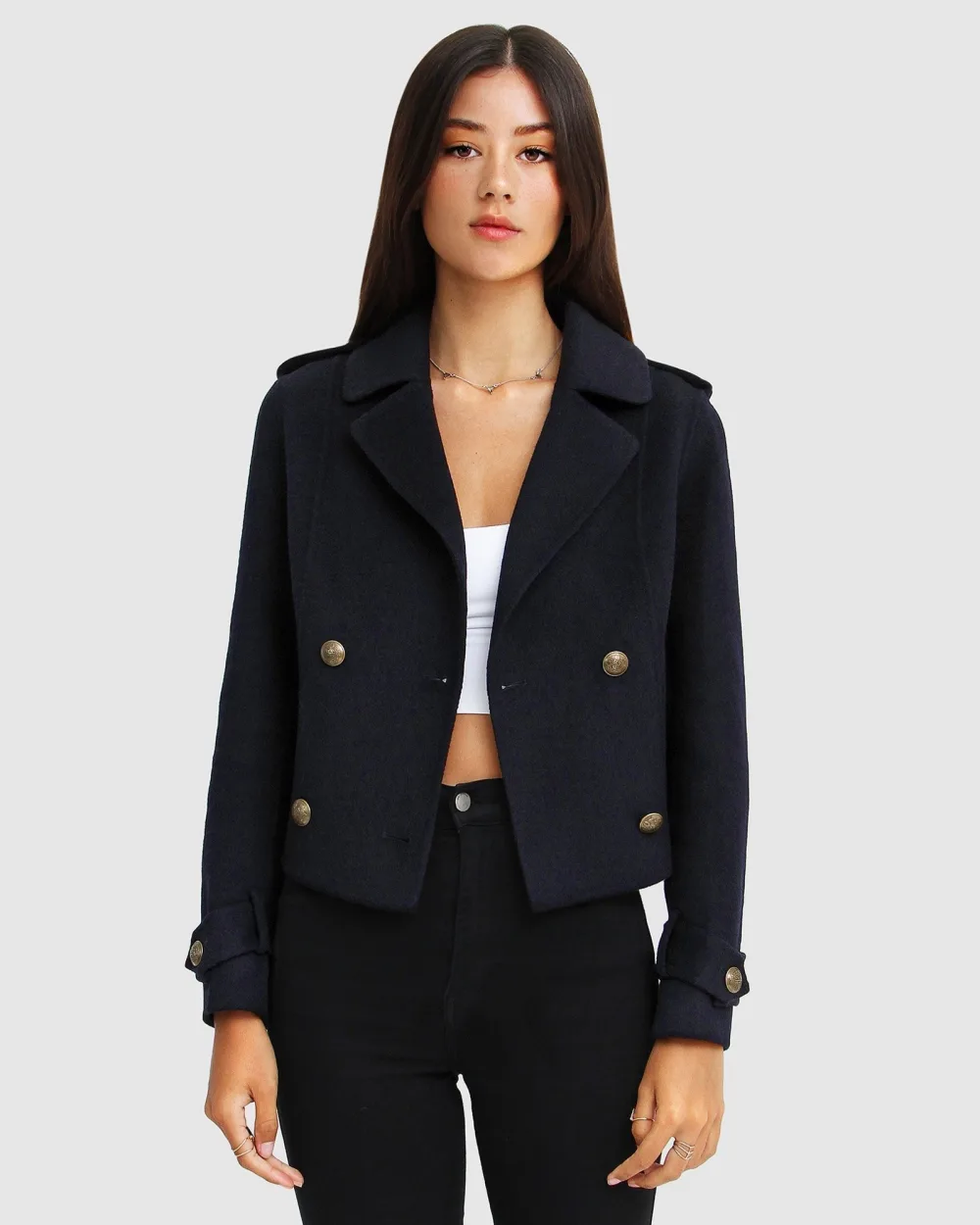 Belle & Bloom Better Off Military Peacoat