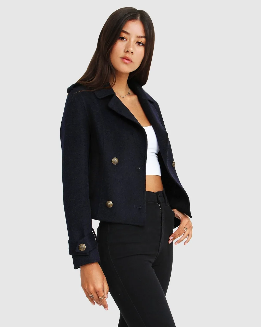 Belle & Bloom Better Off Military Peacoat