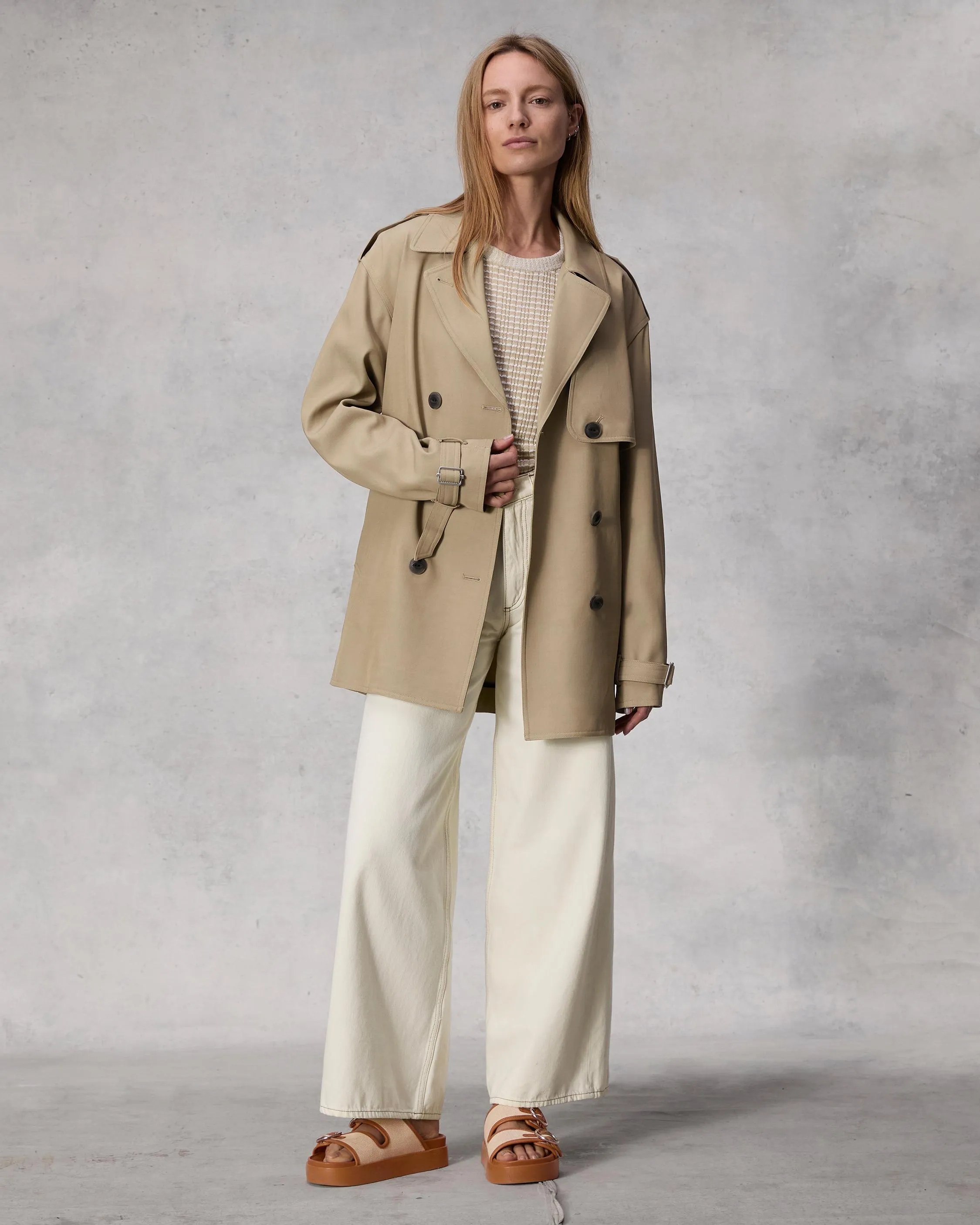 Beverly Cropped Trench