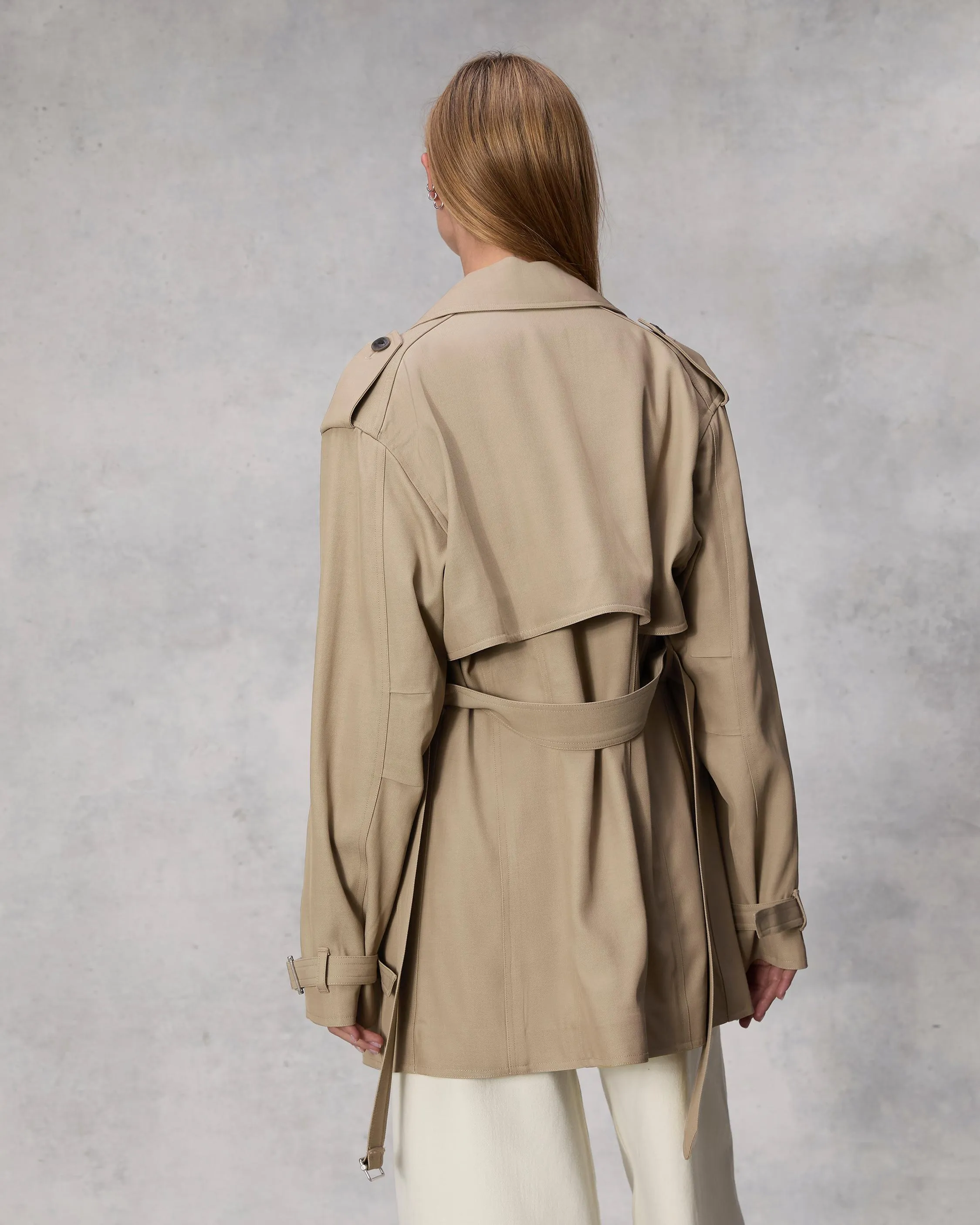 Beverly Cropped Trench