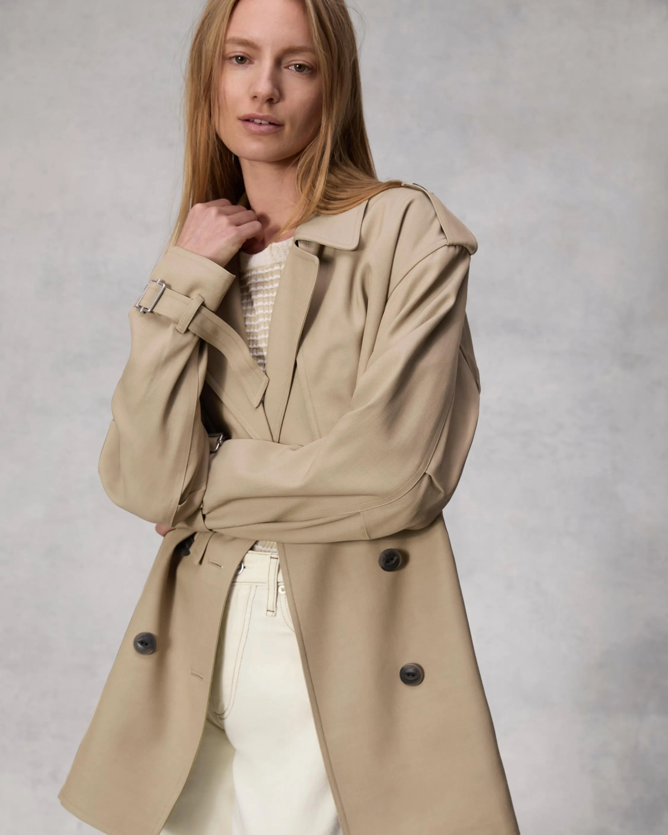 Beverly Cropped Trench