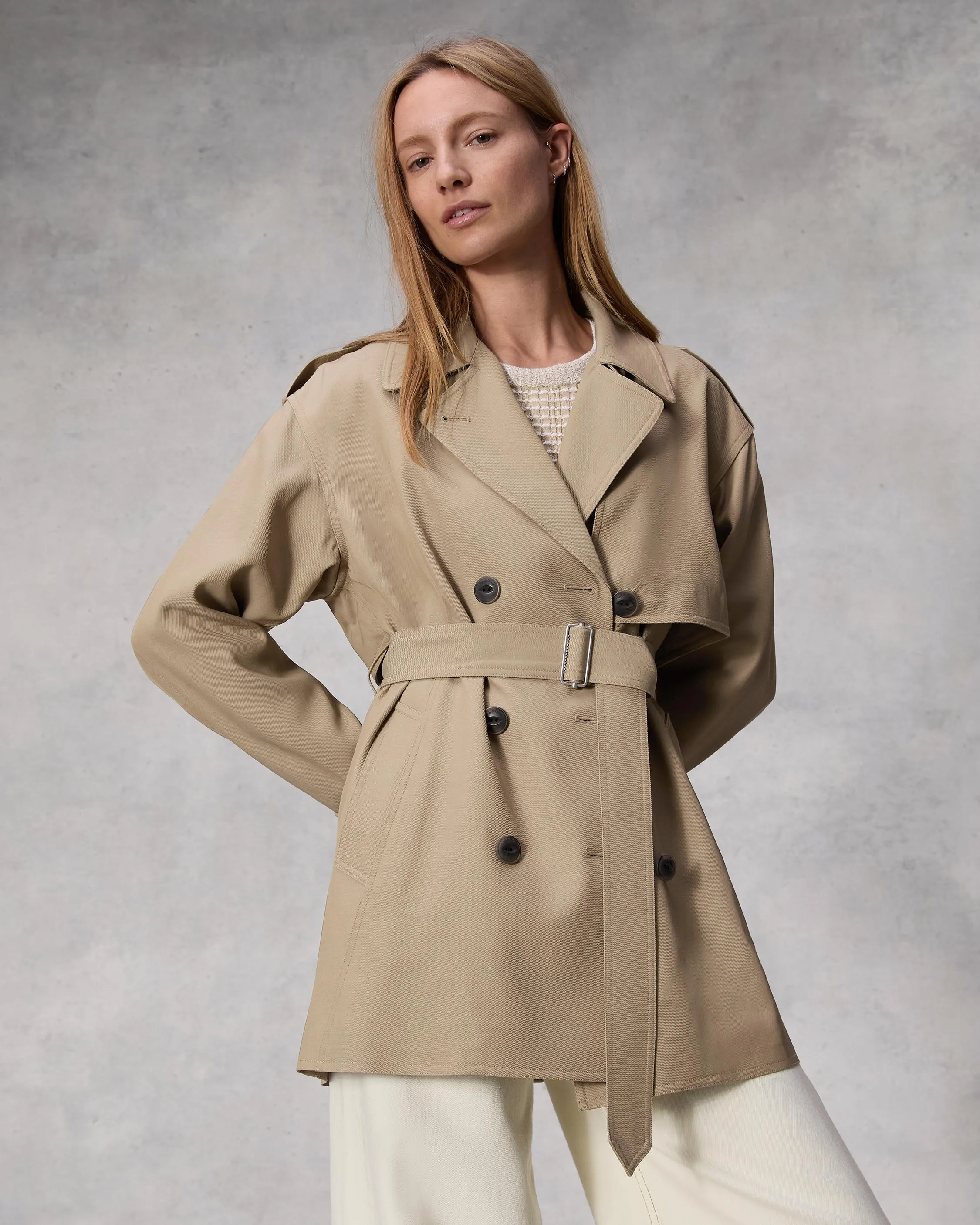 Beverly Cropped Trench