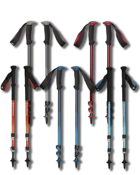 Black Diamond Trail Back Trekking Poles - 140cm | Durable, Lightweight, and Adjustable Hiking Poles for Superior Stability and C