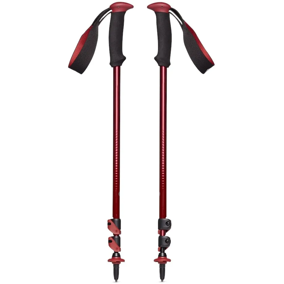 Black Diamond Trail Back Trekking Poles - 140cm | Durable, Lightweight, and Adjustable Hiking Poles for Superior Stability and C