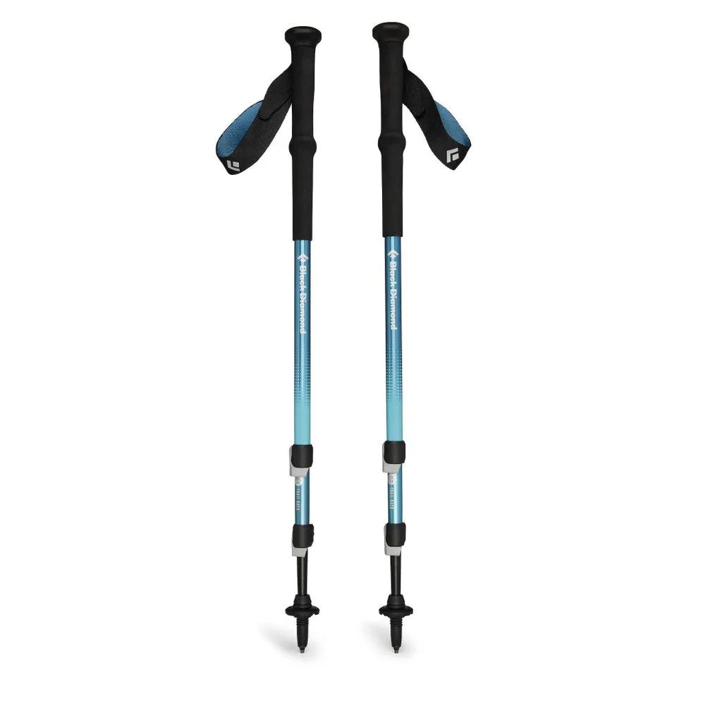 Black Diamond Trail Back Trekking Poles - 140cm | Durable, Lightweight, and Adjustable Hiking Poles for Superior Stability and C