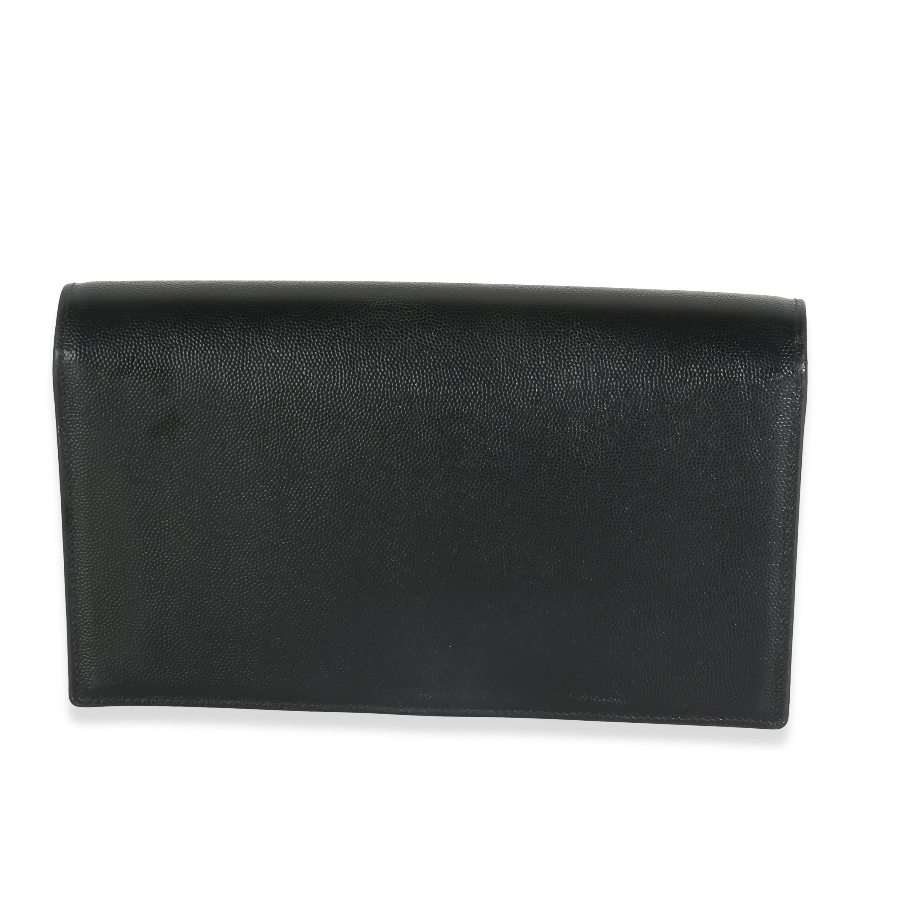 Black Grain De Poudre Kate Clutch