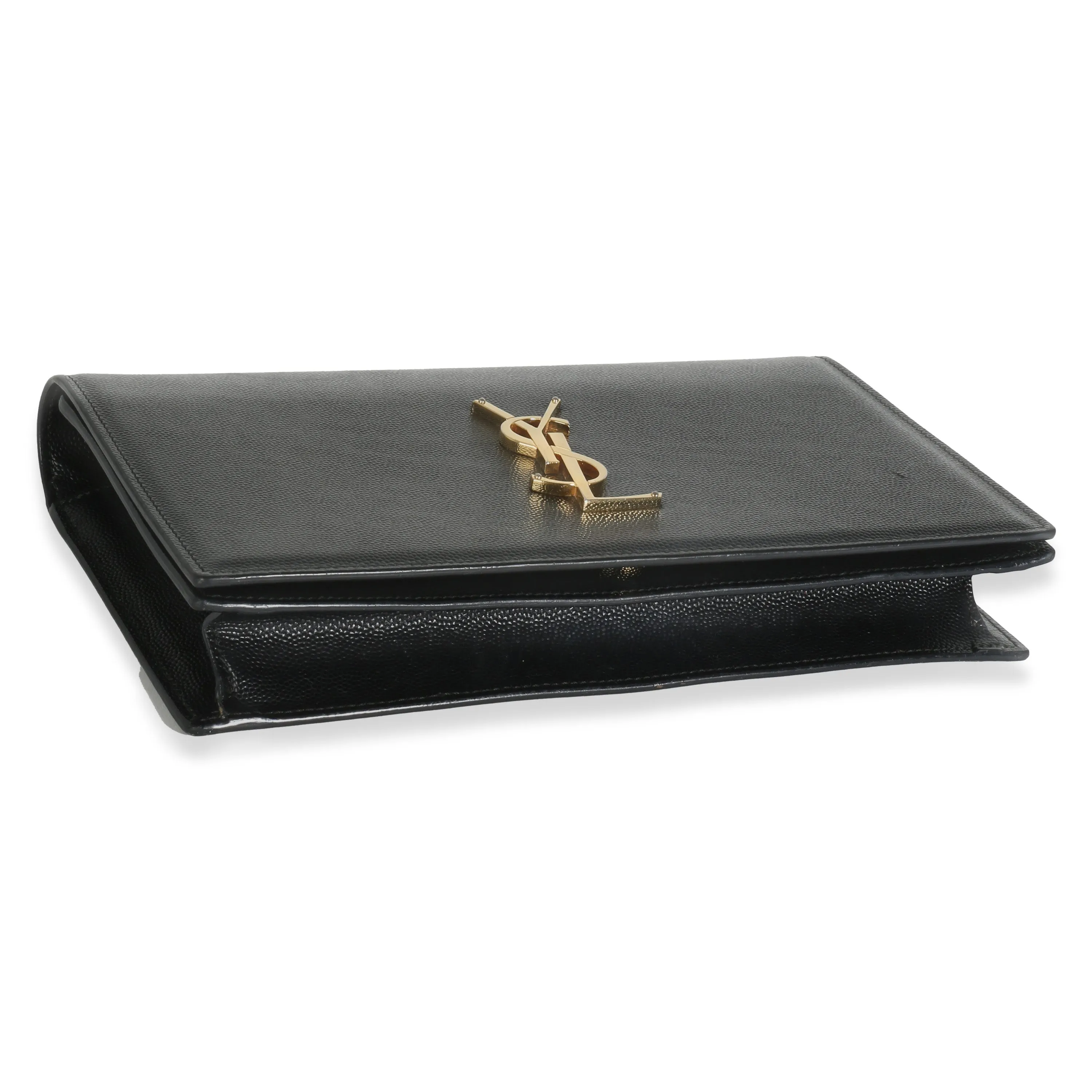 Black Grain De Poudre Kate Clutch