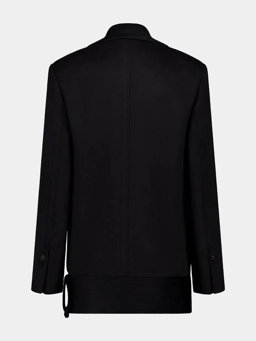 Black Wool Cashmere Peacoat