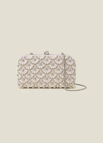 Bridal Hand-Beaded Hardcase Clutch by Accessorize | Look Again