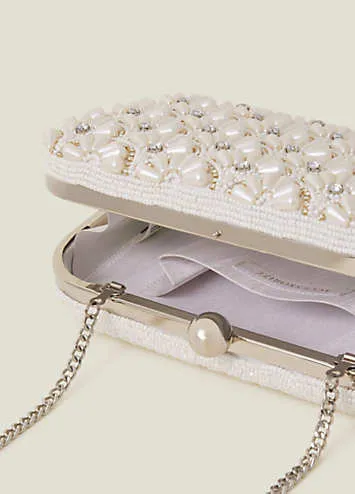 Bridal Hand-Beaded Hardcase Clutch by Accessorize | Look Again