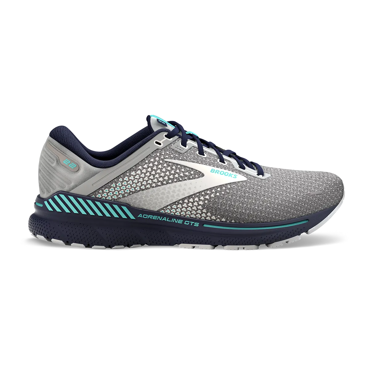 Brooks Adrenaline GTS 22 - Grey - Peacoat - Aruba