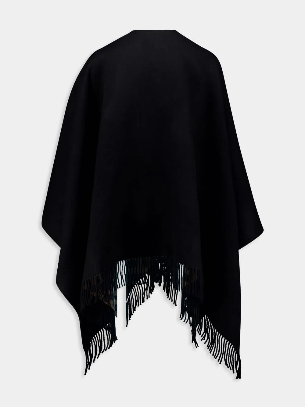 Brown and Black FF Reversible Poncho