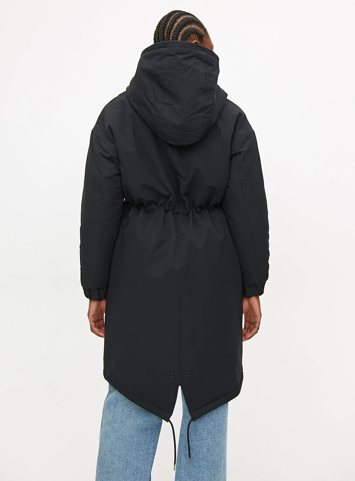 Buy Black Longline Hooded Parka Coat M | Coats | Tu