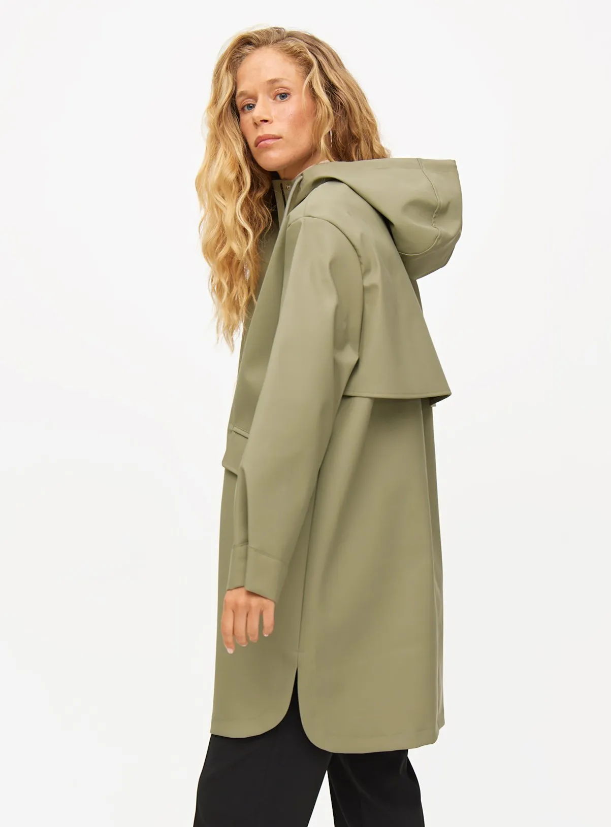 Buy Khaki Longline Rubberised Raincoat XL | Coats | Tu