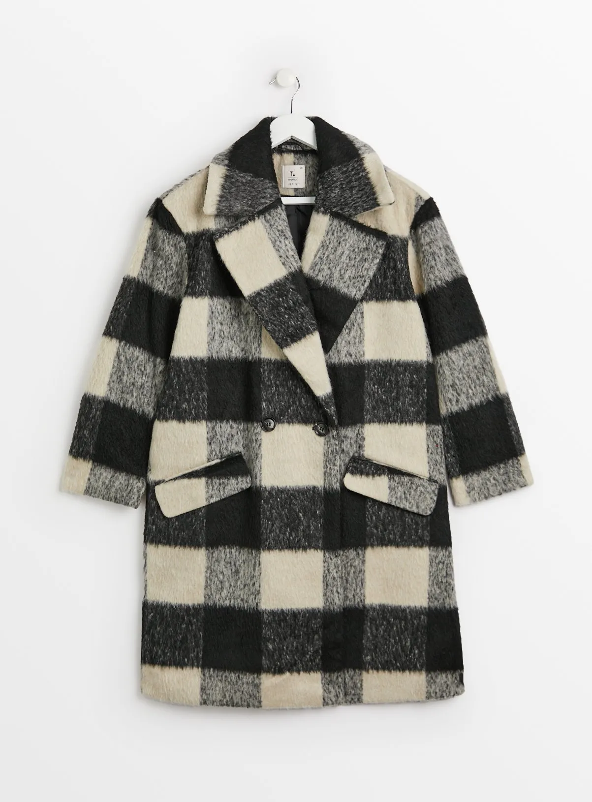 Buy Mono Checked Double Breasted Coat 16 | Coats | Tu