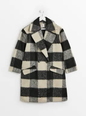 Buy Mono Checked Double Breasted Coat 16 | Coats | Tu