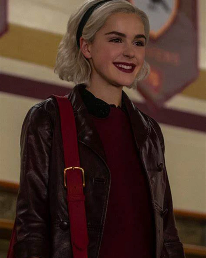 Chilling Adventures of Sabrina Spellman Maroon Peacoat