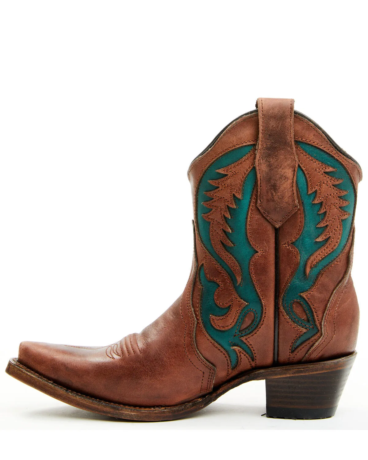 Circle G Women's Inlay Western Booties - Snip Toe