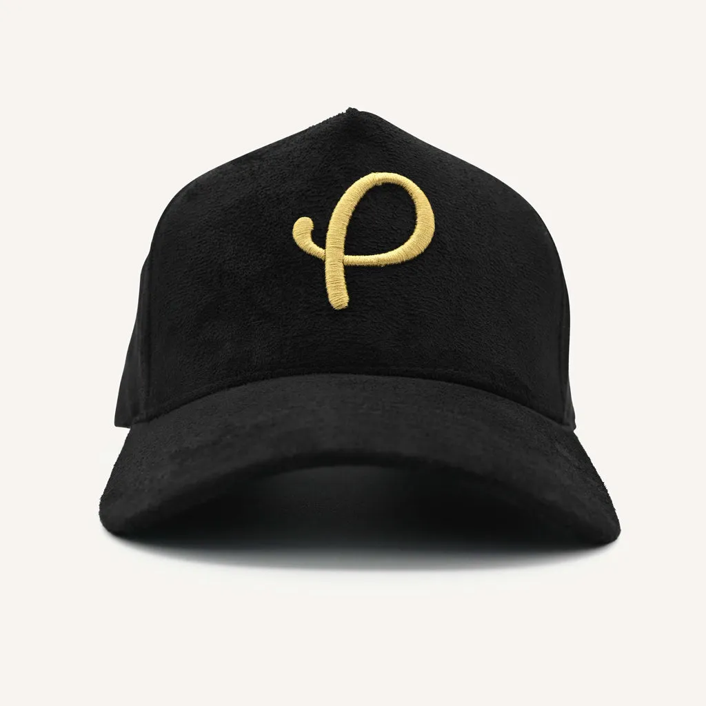 Classic Suede P Logo Hat Black