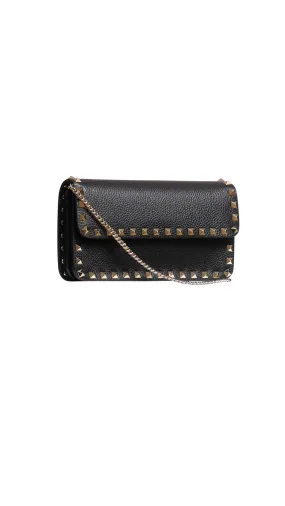 Clutch Leather Rockstud - Black