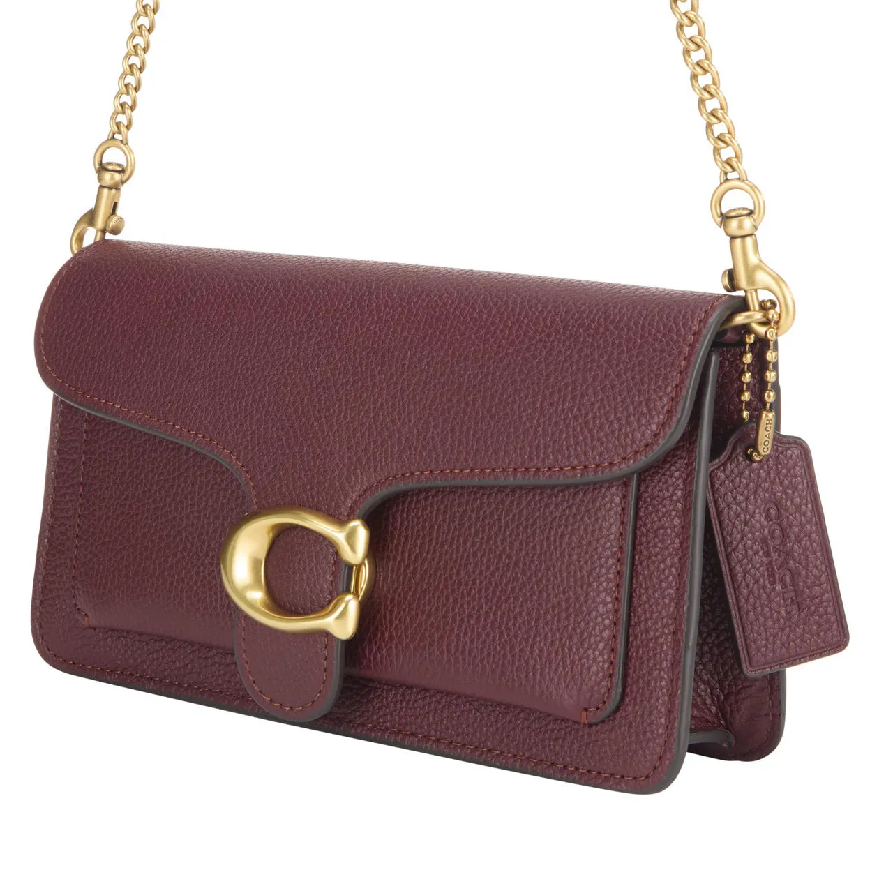 COACH Tabby Chain Clutch - Merlot