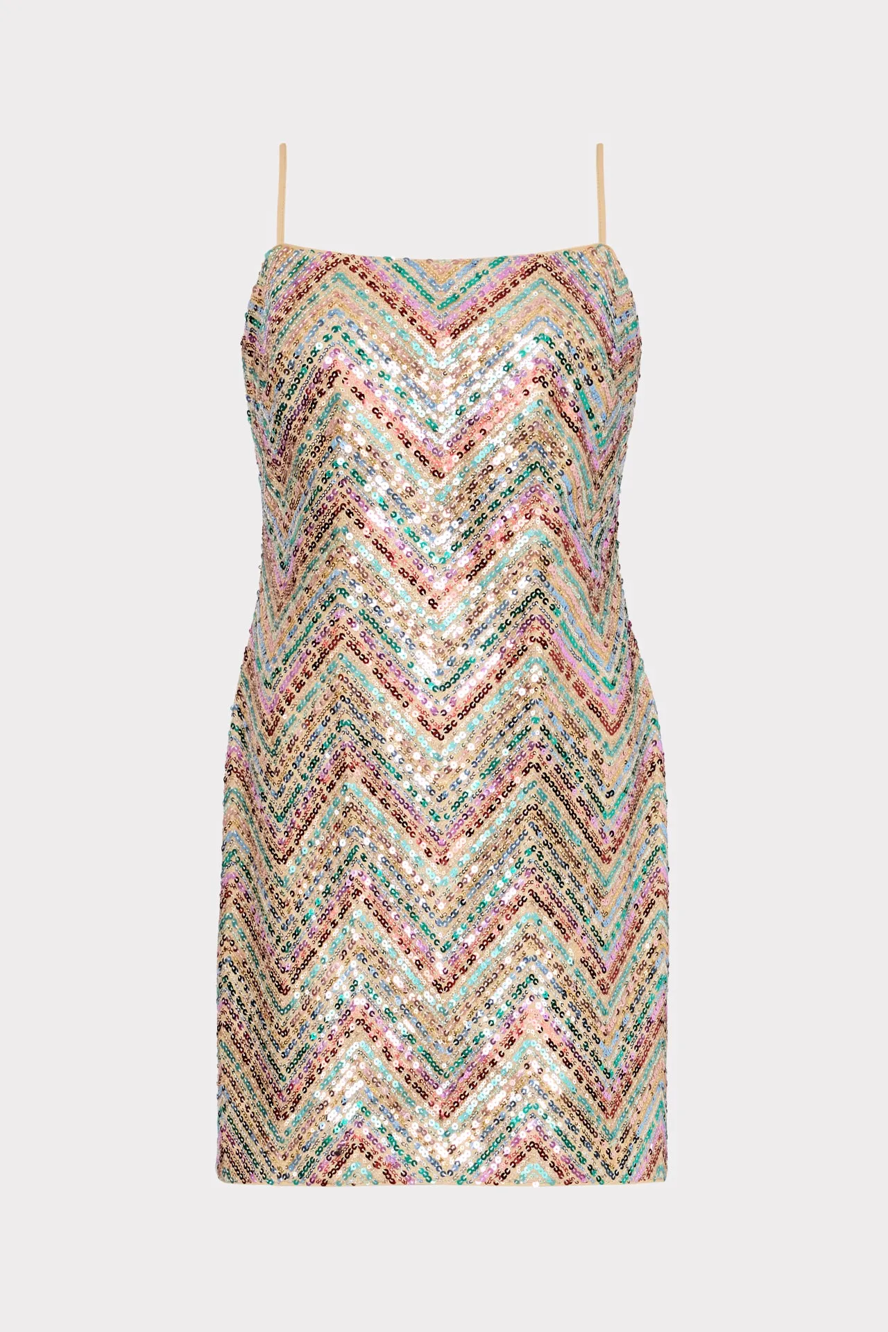 Colette Chevron Sequin Mini Dress