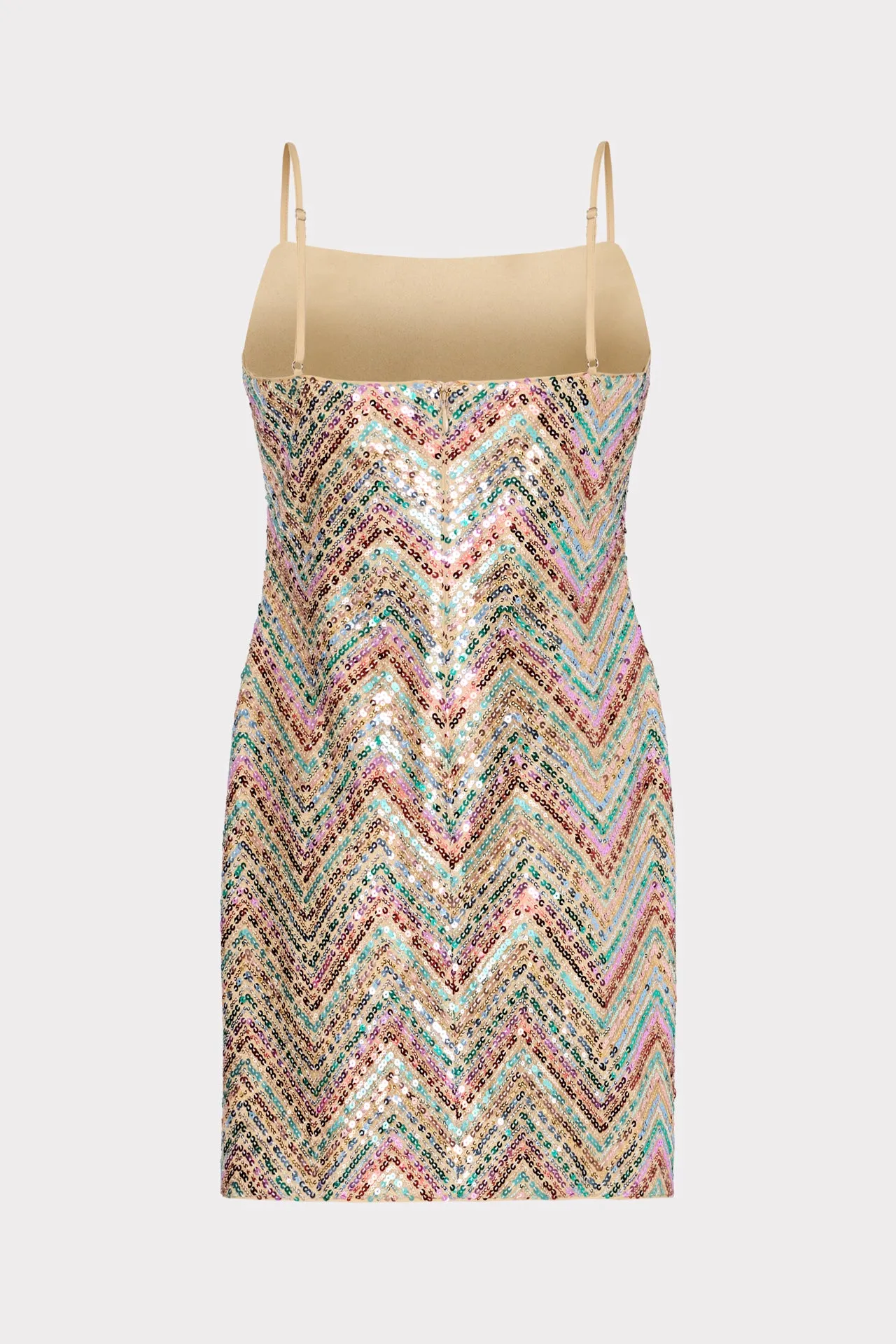 Colette Chevron Sequin Mini Dress