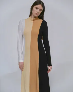 COLORBLOCK TURTLENECK DRESS