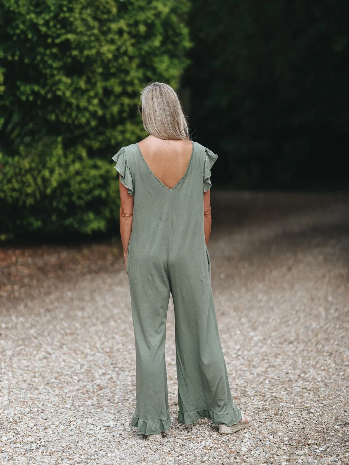 Cotton Frill Jumpsuit Gloria