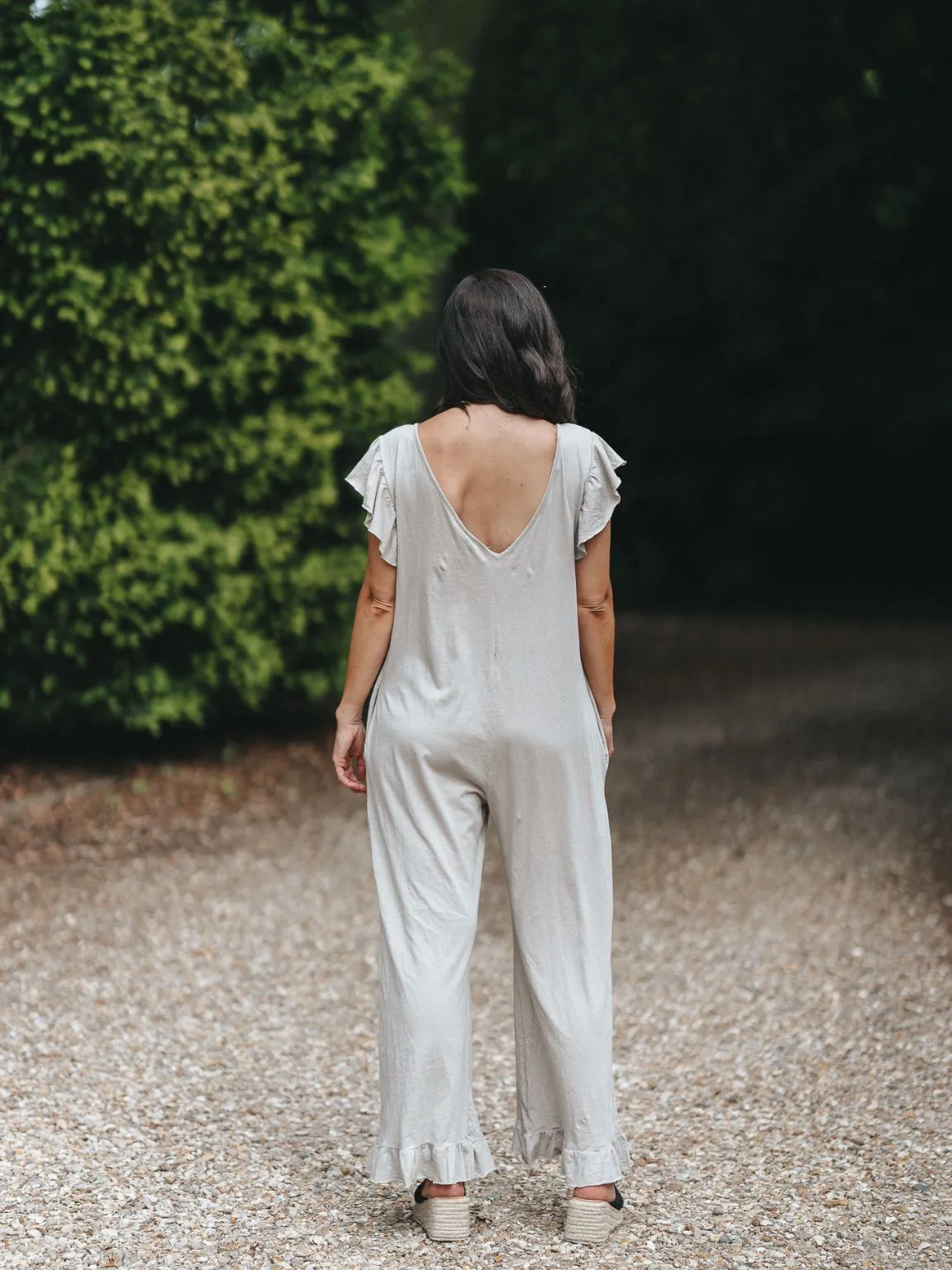 Cotton Frill Jumpsuit Gloria