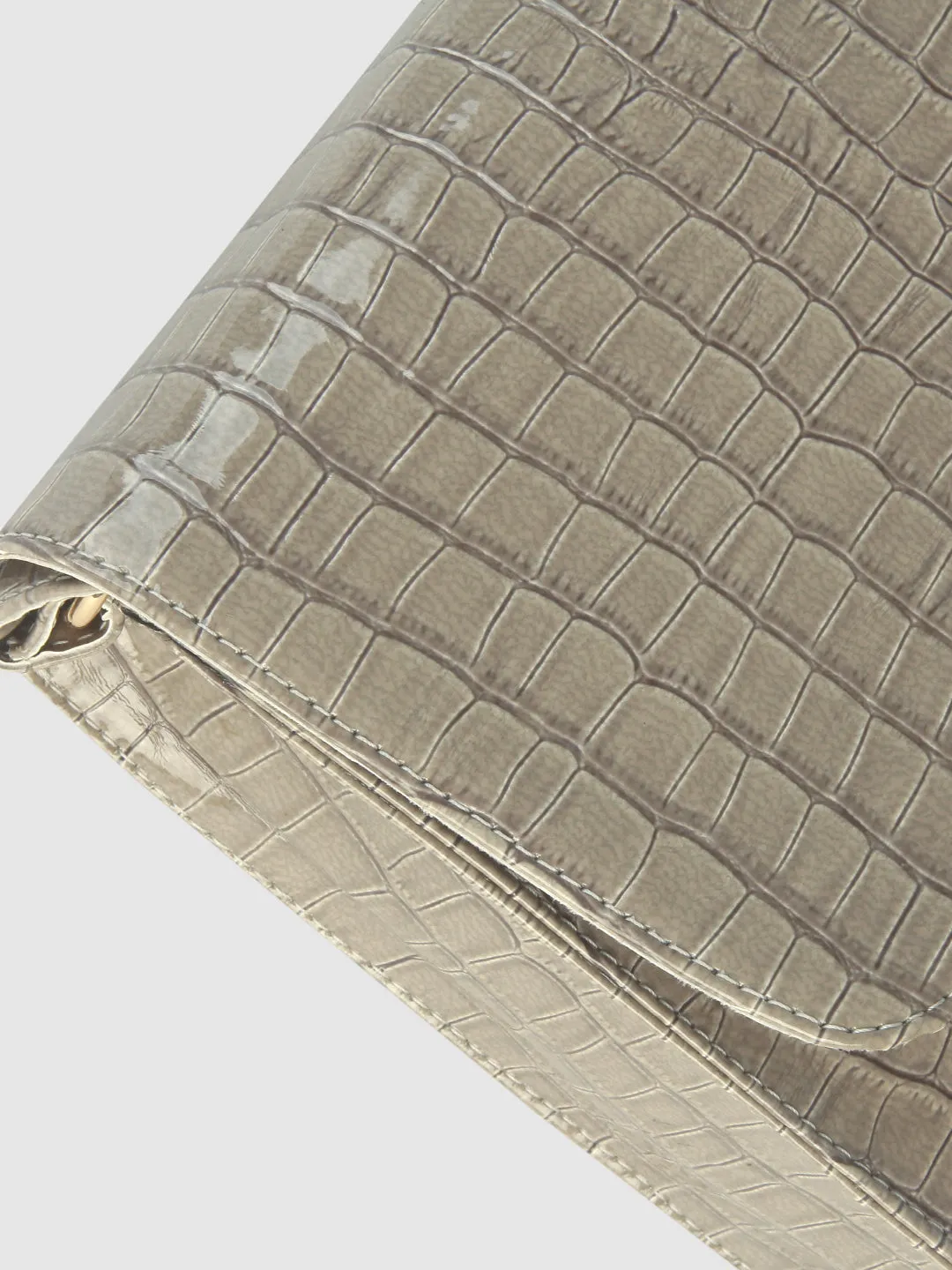 Croc Texture Clutch