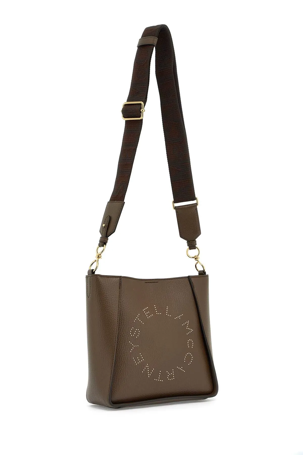 crossbody bag with perforated stella logo 700073 WP0234 BROWN