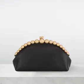 CULT GAIA Una Metallic Bead Clutch - Black