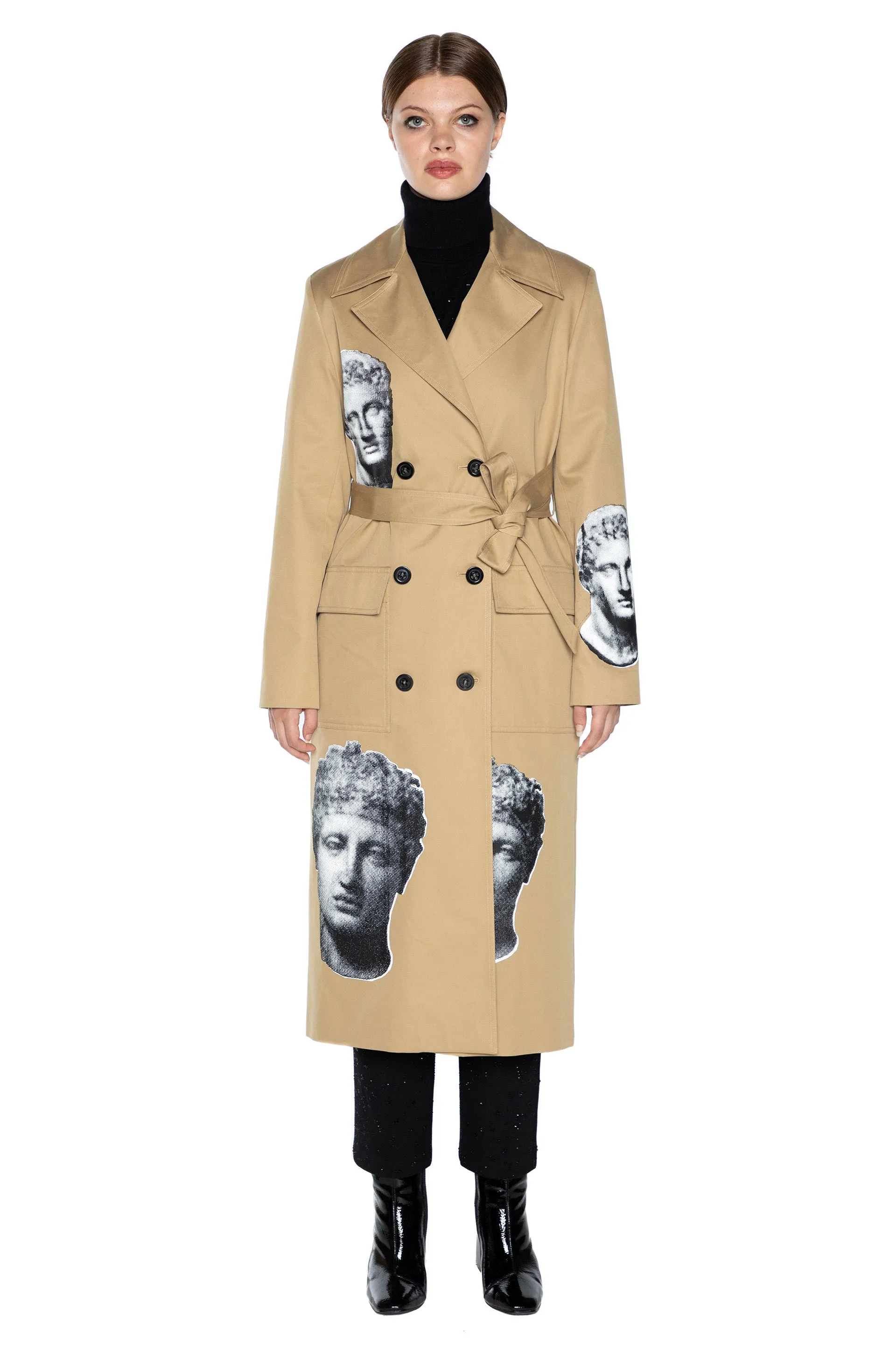 'CUPID AND PSYCHE' LONG LEAN TRENCH