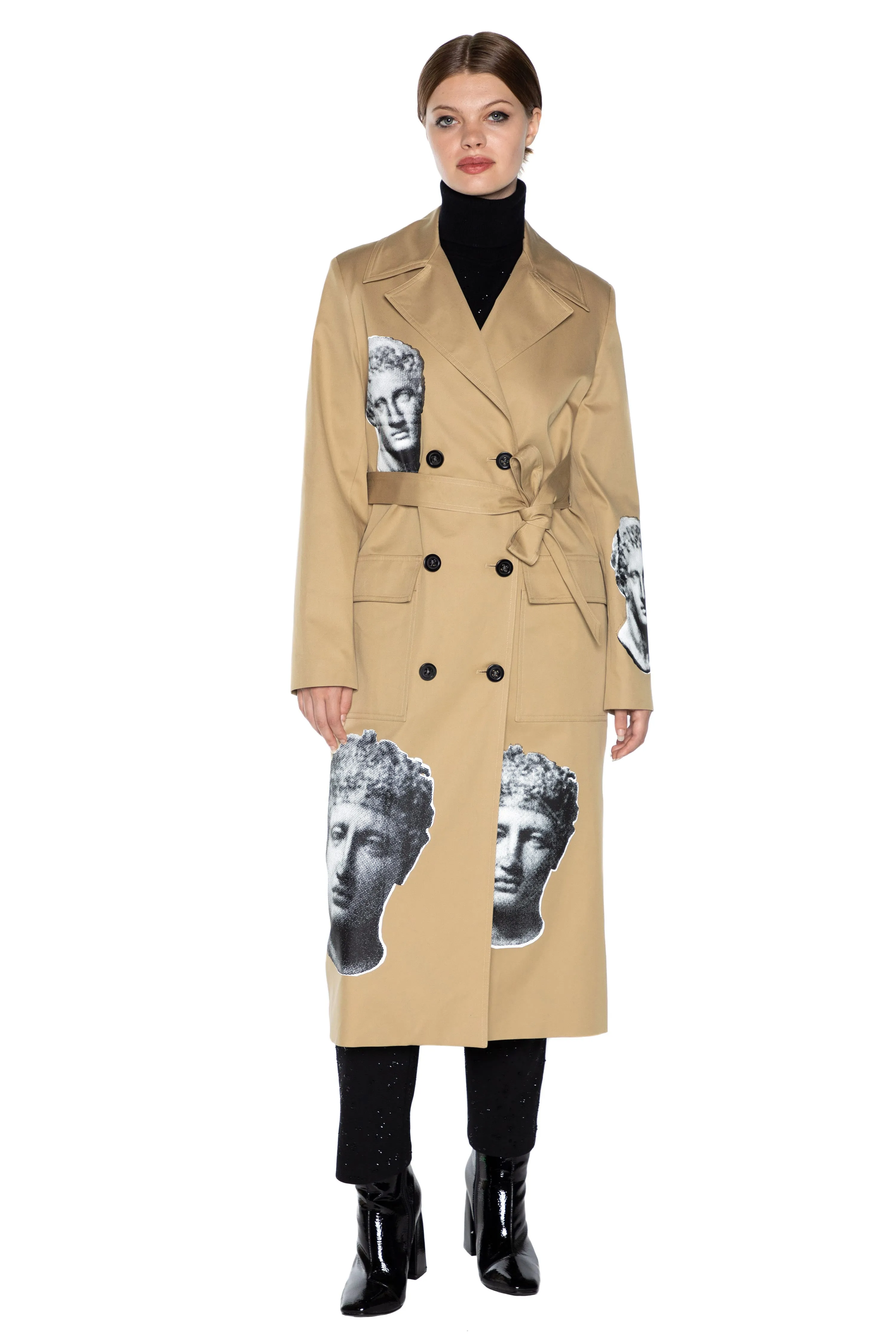 'CUPID AND PSYCHE' LONG LEAN TRENCH