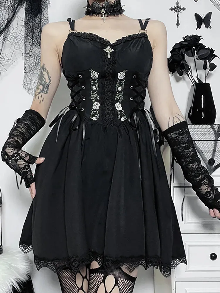 Dark Gothic Aesthetic Bandage Corset Dress