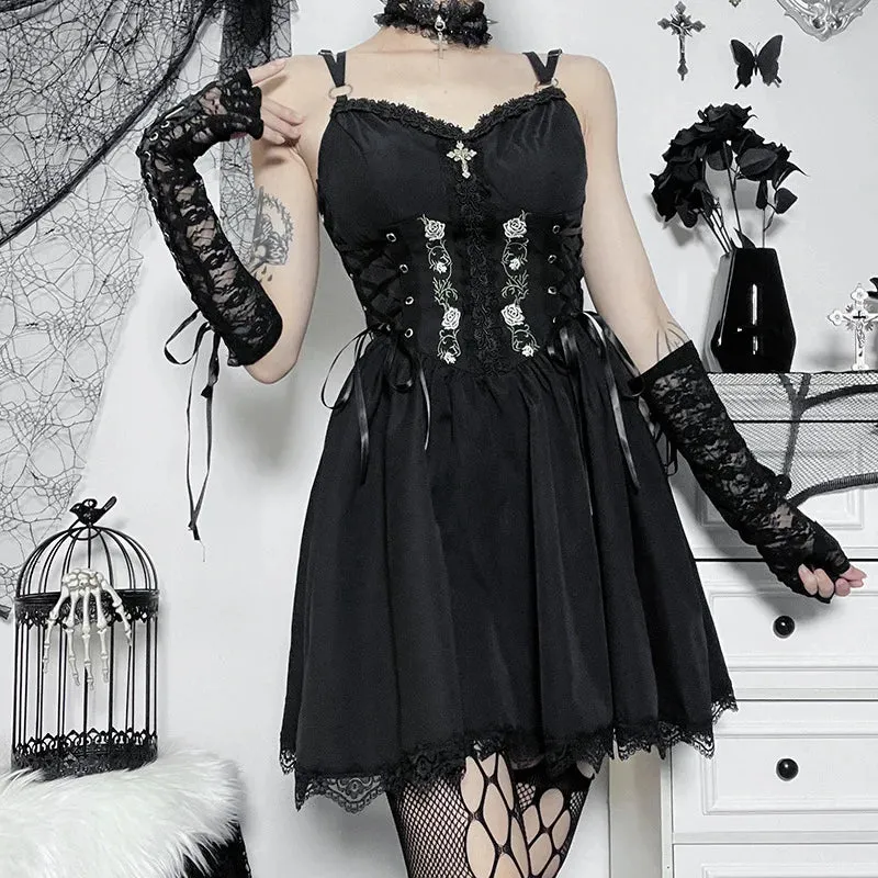 Dark Gothic Aesthetic Bandage Corset Dress