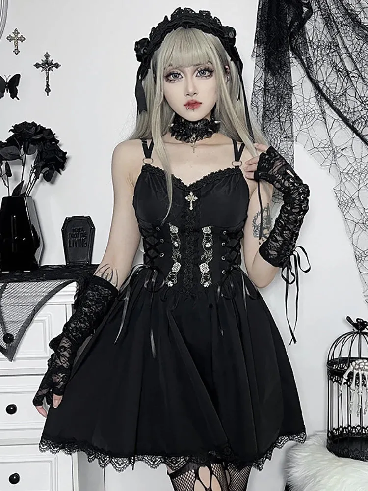 Dark Gothic Aesthetic Bandage Corset Dress